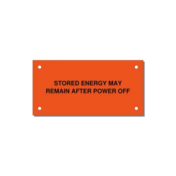 4.0x2.0" Safety Label - STO — 4x2" Black on Orange, Holes