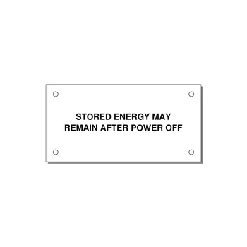 4.0x2.0" Safety Label - STO — 4x2" Black on White, Holes