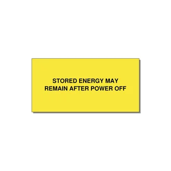 4.0x2.0" Safety Label - STO — 4x2" Black on Yellow, Adhesive