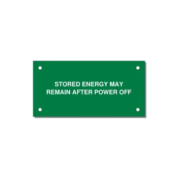 4.0x2.0" Safety Label - STO — 4x2" White on Green, Holes