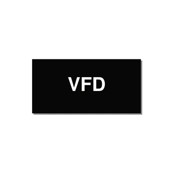 4.0x2.0" Safety Label - VFD — 4x2" White on Black, Adhesive
