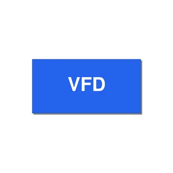 4.0x2.0" Safety Label - VFD — 4x2" White on Blue, Adhesive