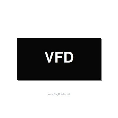 4.0x2.0" Safety Label - VFD, White/Black, Adhesive thumbnail