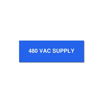 480VAC Supply Label – OEM Machine Power — 3x1" White on Blue, Adhesive