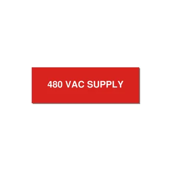 480VAC Supply Label – OEM Machine Power — 3x1" White on Red, Adhesive