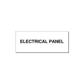 5.0x2.0" Electrical Safety Label - ELECTRICAL PANEL — 5x2" Black on White, Adhesive