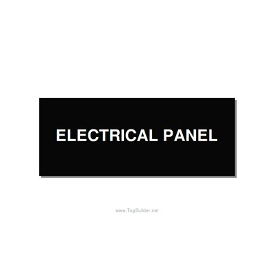 5.0x2.0" Electrical Safety Label - ELECTRICAL PANEL, White/Black, Adhesive thumbnail