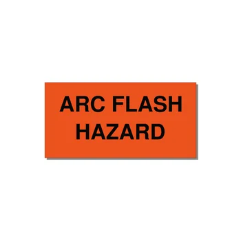 5.0x2.5" Arc Flash Safety Label - ARC FLASH HAZARD — 5x2.5" Black on Orange, Adhesive
