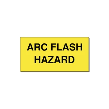 5.0x2.5" Arc Flash Safety Label - ARC FLASH HAZARD — 5x2.5" Black on Yellow, Adhesive