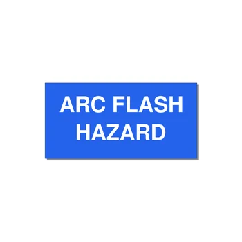 5.0x2.5" Arc Flash Safety Label - ARC FLASH HAZARD — 5x2.5" White on Blue, Adhesive