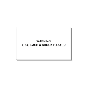 5.0x3.0" Arc Flash Safety Label - WARNING ARC FLASH & SHOCK — 5x3" Black on White, Adhesive