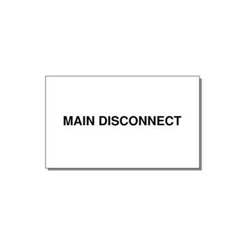5.0x3.0" Disconnect Switch Label - MAIN DISCONNECT — 5x3" Black on White, Adhesive