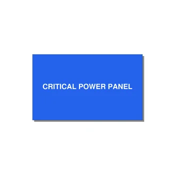 5.0x3.0" Panel Identification Label - CRITICAL POWER PANEL — 5x3" White on Blue, Adhesive
