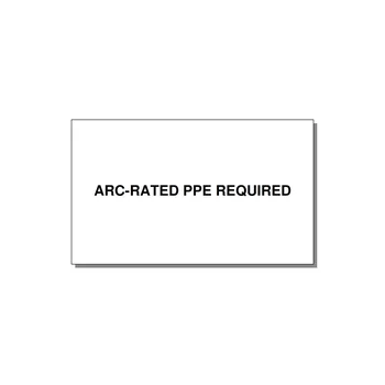 5.0x3.0" PPE Requi — 5x3" Black on White, Adhesive