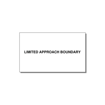 5.0x3.0" Safety Label - LIMITED APPROACH BOUNDARY — 5x3" Black on White, Adhesive