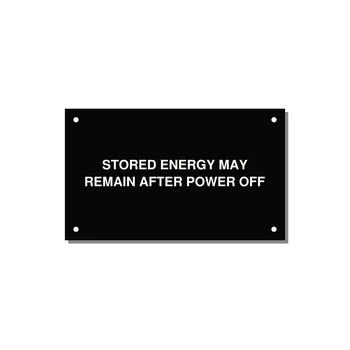 5.0x3.0" Safety Label - STO — 5x3" White on Black, Holes