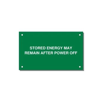 5.0x3.0" Safety Label - STO — 5x3" White on Green, Holes