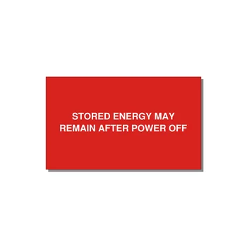 5.0x3.0" Safety Label - STO — 5x3" White on Red, Adhesive