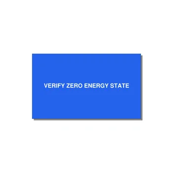 5.0x3.0" Safety Label - VERIFY ZERO ENERGY STATE — 5x3" White on Blue, Adhesive