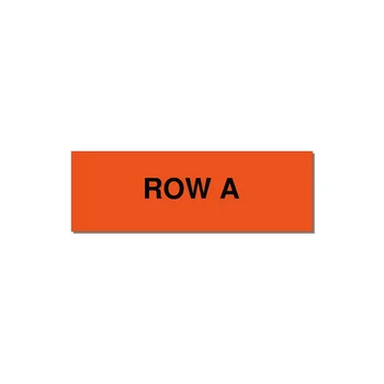 6.0x2.0" Safety Label - ROW A — 6x2" Black on Orange, Adhesive