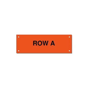 6.0x2.0" Safety Label - ROW A — 6x2" Black on Orange, Holes