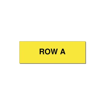 6.0x2.0" Safety Label - ROW A — 6x2" Black on Yellow, Adhesive