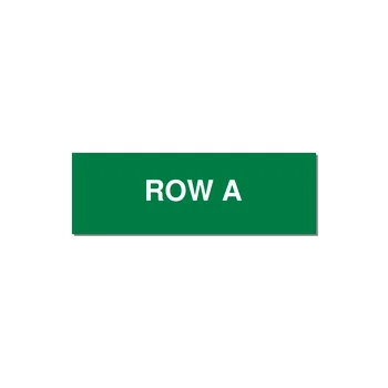 6.0x2.0" Safety Label - ROW A — 6x2" White on Green, Adhesive