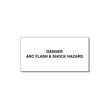 6.0x3.0" Arc Flash Safety Label - DANGER ARC FLASH & SHOCK — 6x3" Black on White, Adhesive