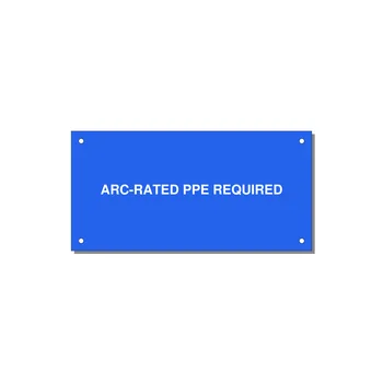 6.0x3.0" PPE Requi — 6x3" White on Blue, Holes