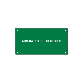 6.0x3.0" PPE Requi — 6x3" White on Green, Holes