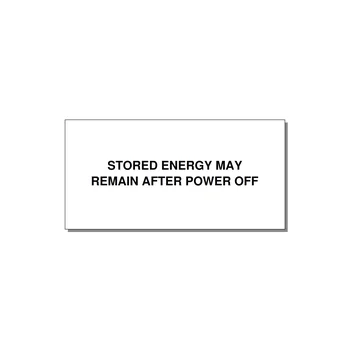 6.0x3.0" Safety Label - STO — 6x3" Black on White, Adhesive