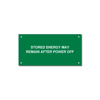 6.0x3.0" Safety Label - STO — 6x3" White on Green, Holes