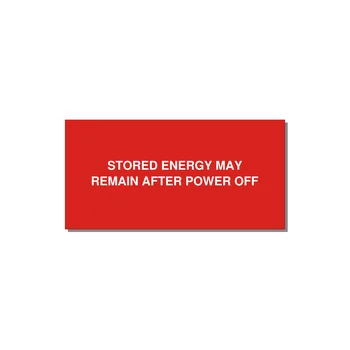 6.0x3.0" Safety Label - STO — 6x3" White on Red, Adhesive