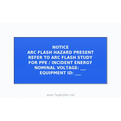 Arc Flash Hazard Label (Refer to Study) — NFPA 70E — 4x2 Adhesive thumbnail