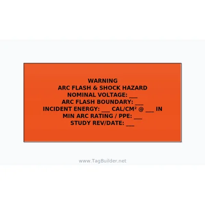 Arc Flash & Shock Hazard Label (Incident Energy Fill-In) — NFPA 70E — 6x3 Adhesive thumbnail