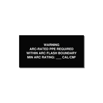 Arc-Rated PPE Requi — 6x3" White on Black, Adhesive
