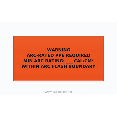 Arc-Rated PPE Required Label — 4x2 Holes thumbnail