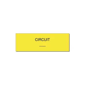 Circuit Reference Label – OEM Panel Wiring — 3x1" Black on Yellow, Holes