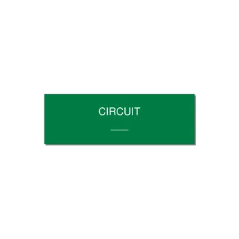 Circuit Reference Label – OEM Panel Wiring — 3x1" White on Green, Holes
