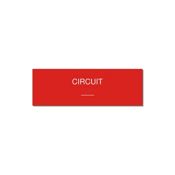 Circuit Reference Label – OEM Panel Wiring — 3x1" White on Red, Adhesive