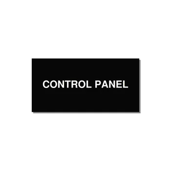 Control Panel Label – Machine Builder Identification — 4x2" White on Black, Adhesive