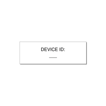 Device ID Label – OEM Equipment Tag — 3x1" Black on White, Adhesive