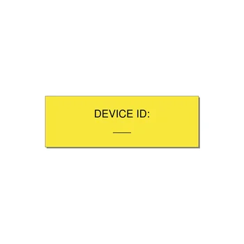 Device ID Label – OEM Equipment Tag — 3x1" Black on Yellow, Holes