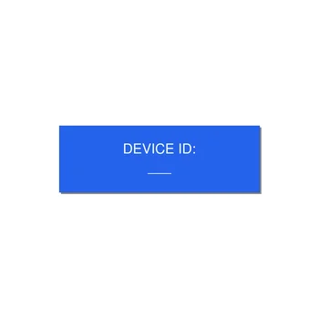 Device ID Label – OEM Equipment Tag — 3x1" White on Blue, Adhesive