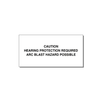 Hearing Protection Requi — 6x3" Black on White, Adhesive