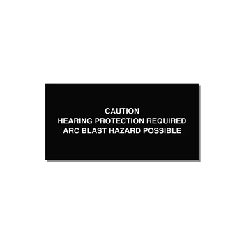Hearing Protection Requi — 6x3" White on Black, Adhesive
