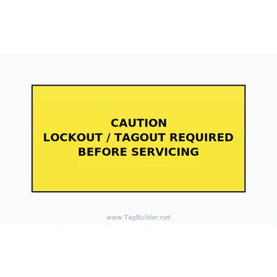 Lockout/Tagout Required Label — 4x2 Adhesive thumbnail