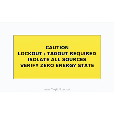 Lockout/Tagout Required Label — 6x3 Adhesive thumbnail