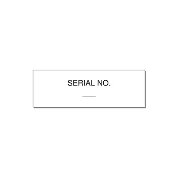 Medical Equipment Serial Number Label – OEM — 3x1" Black on White, Holes