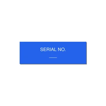 Medical Equipment Serial Number Label – OEM — 3x1" White on Blue, Holes